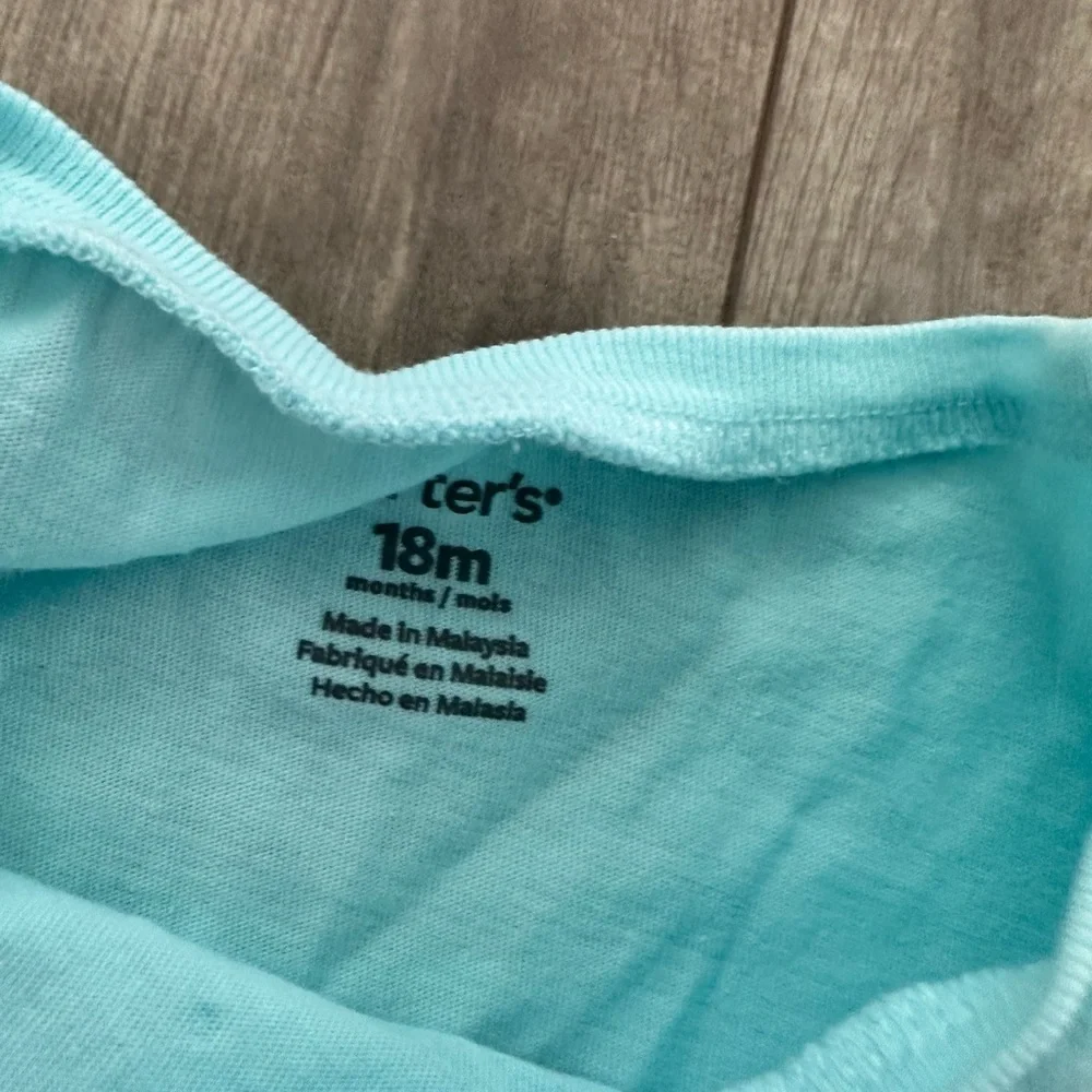 Carter’s mermaid matching outfit set shorts & shirt 18 months baby girl Euc